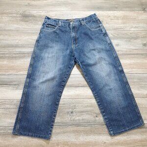 CJ Mens Jeans 36 Waist (ALTERED To 26 Inseam) Denim Medium Wash Wide Leg Blue